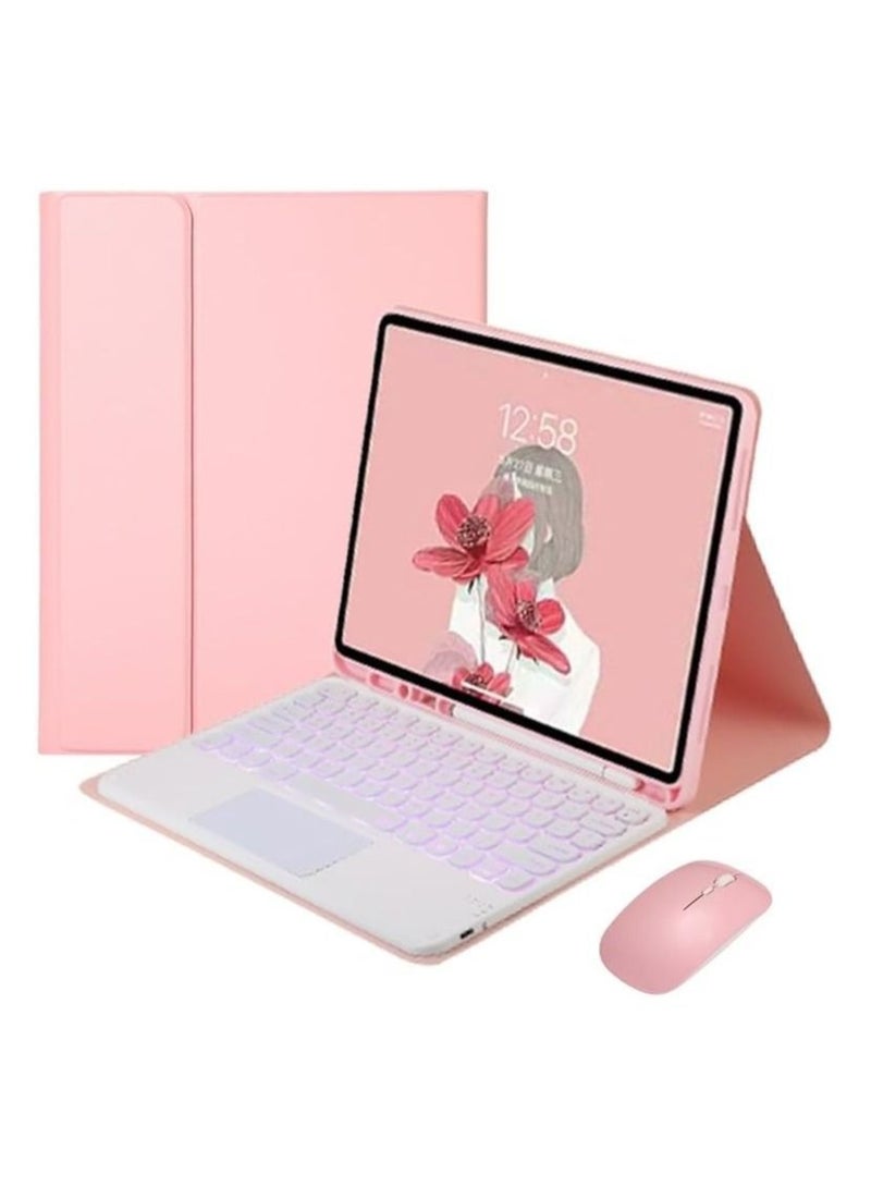 Keyboard Case Compatible With Samsung Galaxy Tab S8 Ultra 14.6 Inch 2022 With Pen Holder,7 Color Backlit Keyboard With Touchpad + Mouse,PU Stand Cover For Tablet - Image 1